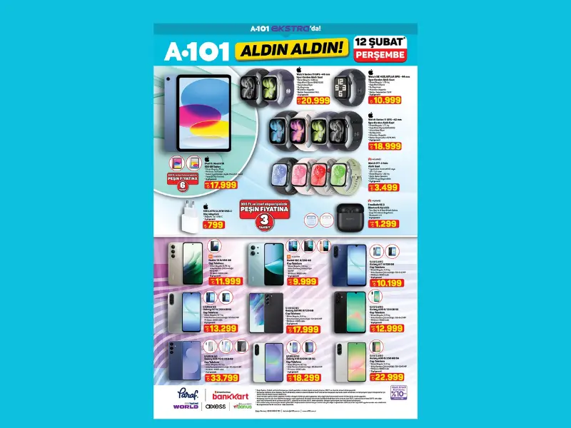 A101 marketler Apple iPad tablet ve Huawei kulaklık satacak