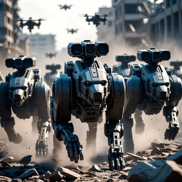 Çin ordusu robot köpek sürüsü teknolojisini tanıttı