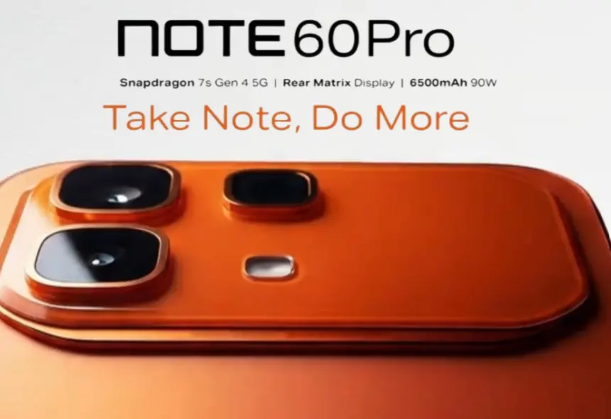 Infinix Note 60 Pro arka Matrix ekranıyla fark yaratıyor