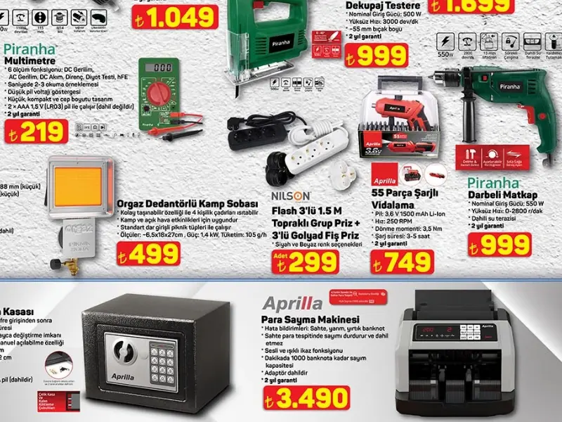 A101 marketler para sayma makinesi ve para kasası satacak