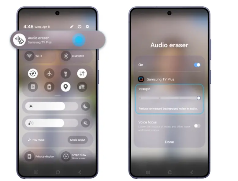 Galaxy S26 serisi Audio Eraser özelliği ile gerçek zamanlı ses kontrolü sunuyor