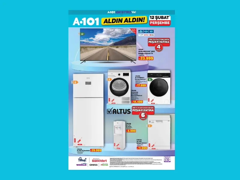 A101 marketler uygun fiyatlı beyaz eşya ve televizyon satacak