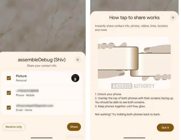 Android’e “dokunarak paylaşım” geliyor
