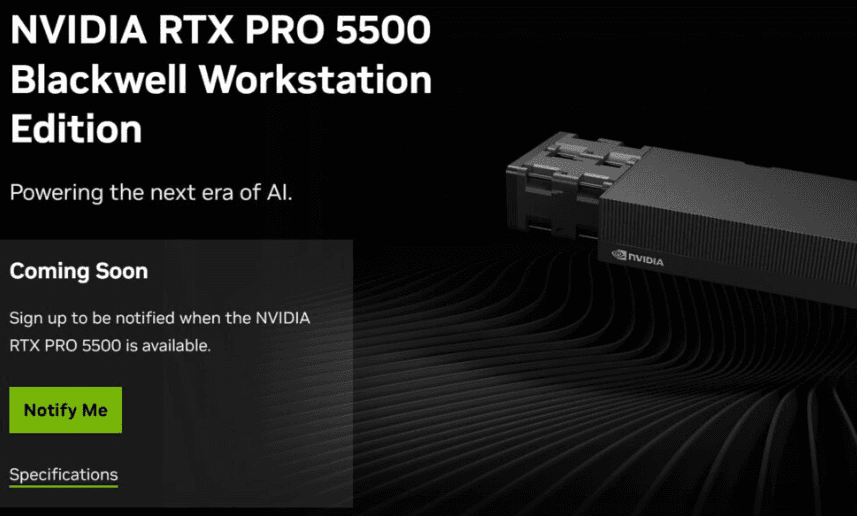 NVIDIA RTX PRO 5500 Blackwell duyuruldu: 84 GB ECC GDDR7, 21.760 CUDA ve 600 W tavan