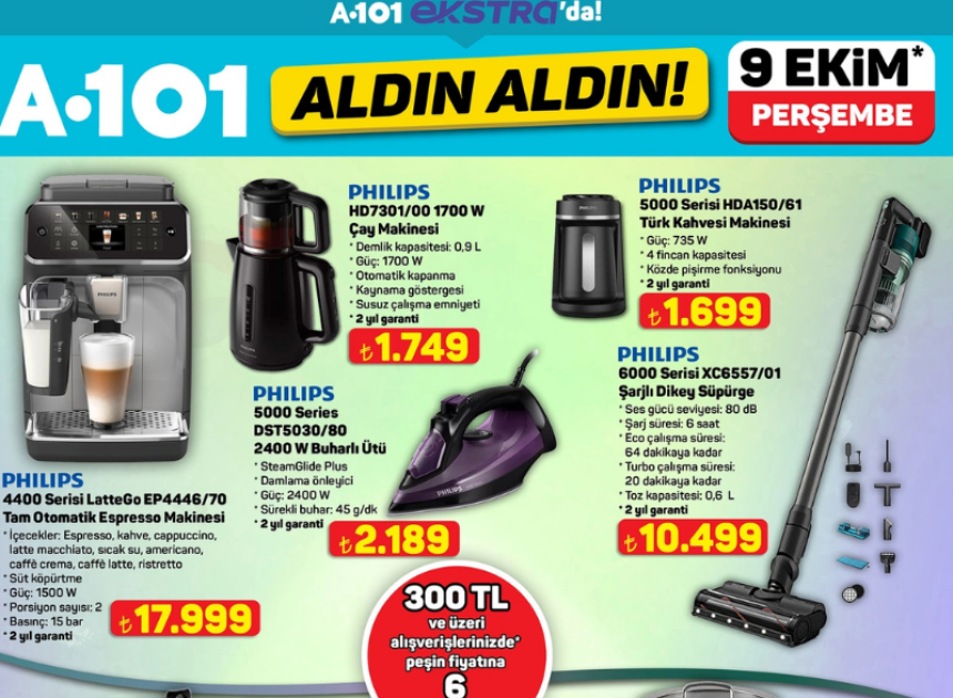A101  Philips espresso ve türk kahvesi makinesi satışa sunuyor