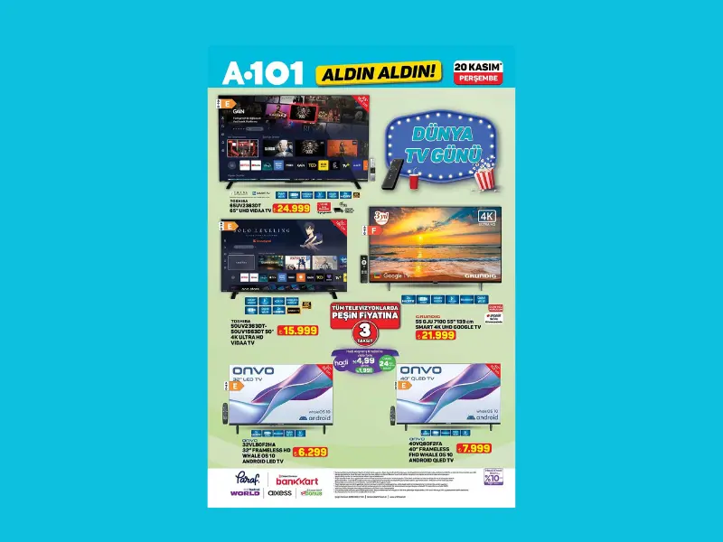 A101 Dünya TV günü için indirim yaptı