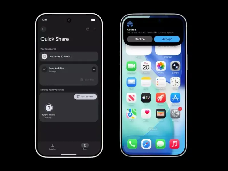 Android telefonlar ilk kez iPhone’a Airdrop gönderebilecek