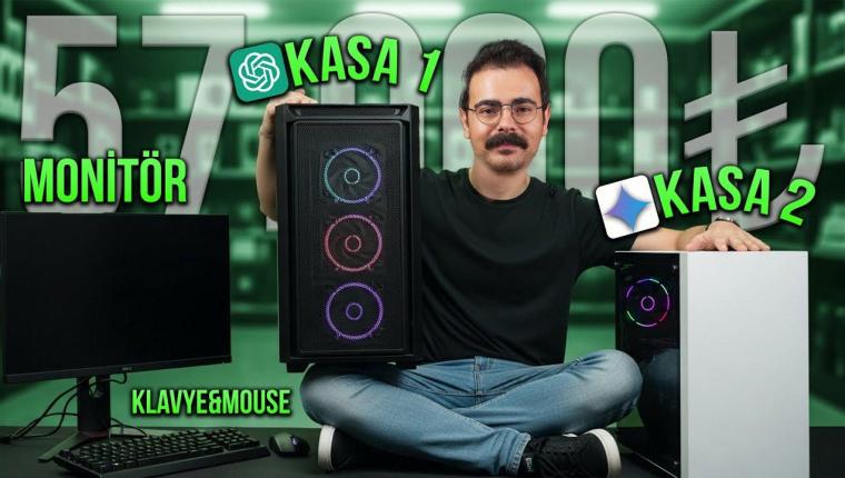 57.000 TL gaming kasa, monitör, klavye, mouse ve kulaklık (FULL PC SETUP)
