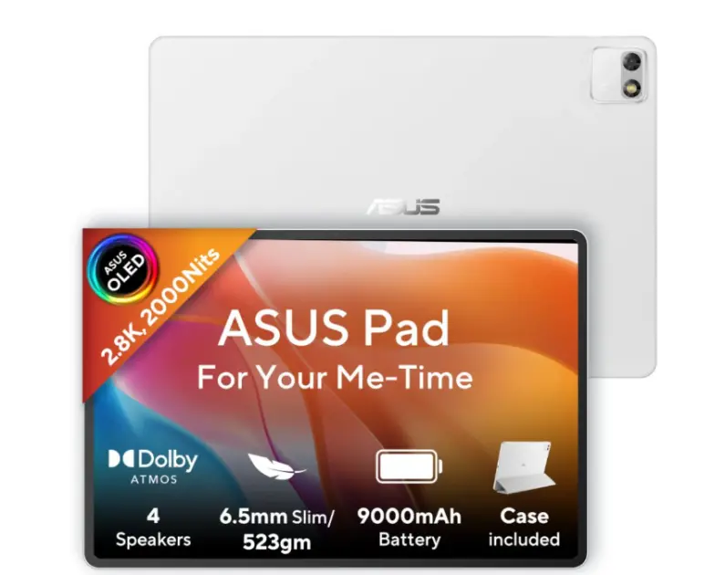 2,8K 144 Hz OLED ekran, Dimensity 8300 işlemci ve 9.000 mAh bataryalı ASUS Pad, 6 Ağustos'ta Hindistan'da piyasaya sürülüyor