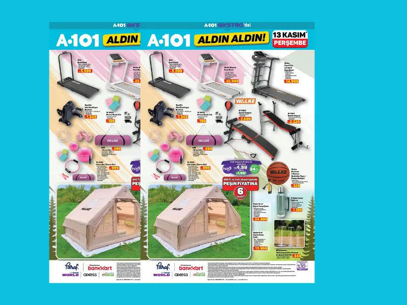 A101 marketler spor ve outdoor ürünlerini satışa sunuyor