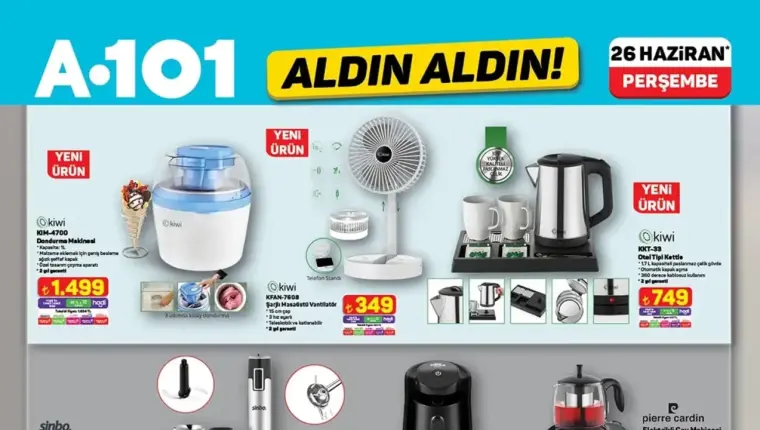 26 Haziran A101 aktüel kataloğunda öne çıkan fırsatlar