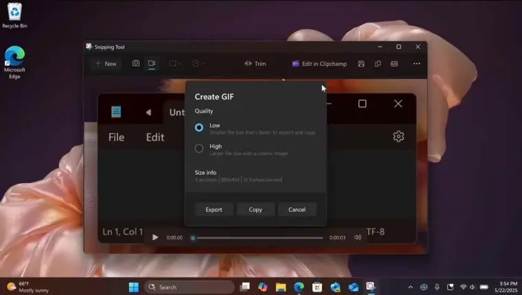 Windows 11’e GIF oluşturma özelliği geliyor: sonunda dedirten yenilik!