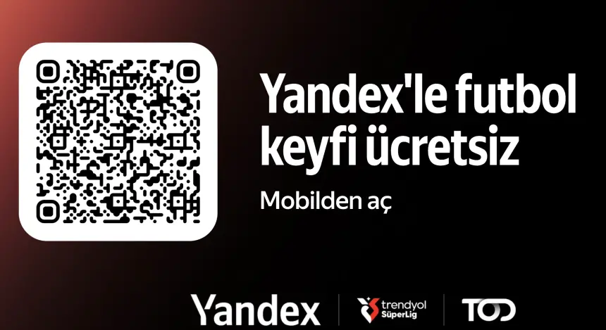 Yandex'ten 1 Aylık TOD Tv Taraftar Paketi Hediyesi