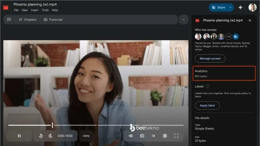 Google Drive Artık Videolarınızın Kaç Kez Açıldığını Gösterecek