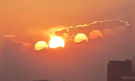 Çin'de 7 Tane Güneş Görüldü!